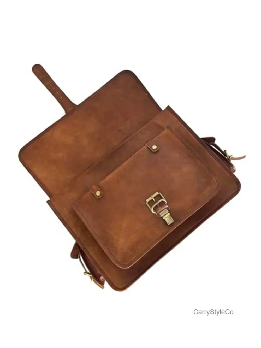 Genuine Leather Laptop Messenger Bag 15.6-17 Inch Vintage Work Briefcase Unisex